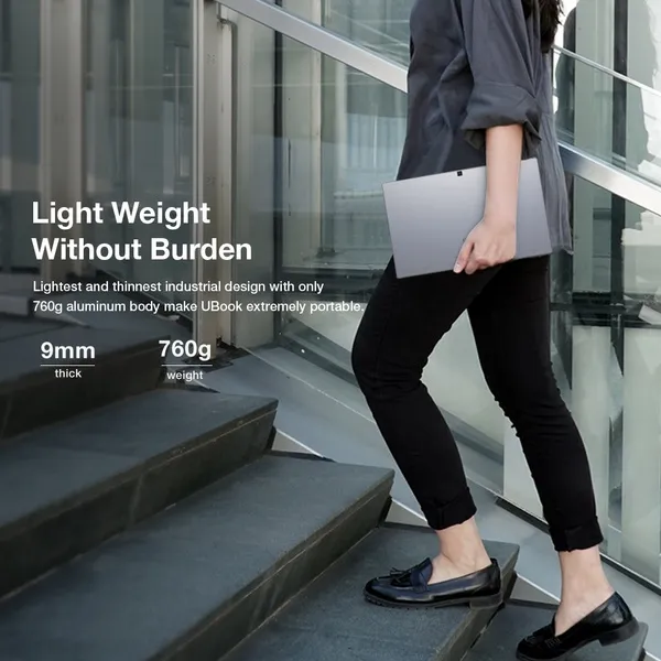 CHUWI 2 In 1 Win10 OS Tablet UBook 11.6 Inch 8GB RAM 256GB ROM Intel N4100 Quad Core Processor U-shaped Kickstand Design Laptops