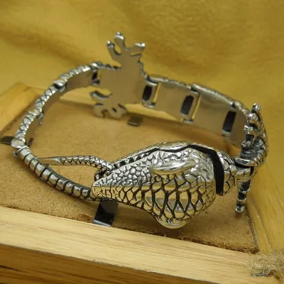 Fashion Lizard Chain Bracelet in Titanium Steel for Men
