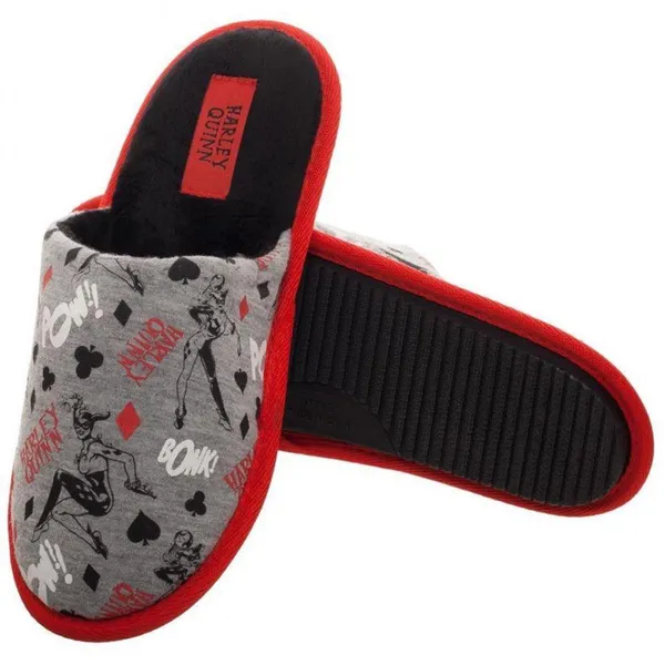 Harley Quinn Classic Comic Pow! Bonk! All Over Print Slipper Slides