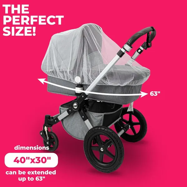 Todays Kids Baby Stroller Net - Breathable Mesh & Multi-Use Bassinet Stroller Cover - Baby Travel Gear for Strollers, Bassinets, Cradles, Playards, & Pack N Plays