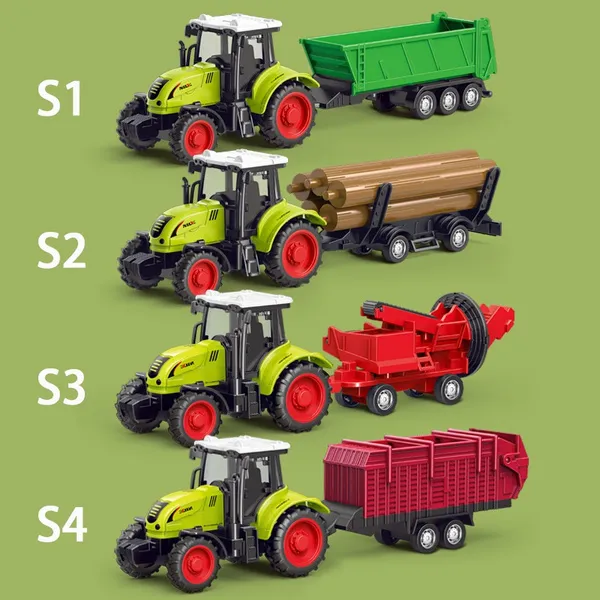 Inertia Agricultural Engineering Vehicle Farm Farmer Wooden Truck Simulation Sliding Children's Baby Boy Toy Birthday Gift
