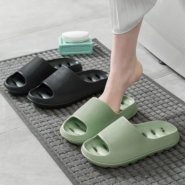 Slippers for Women Men Soft Sole Non-slip Bathroom Leaking Slippers Summer Couple Slippers Hollow Shower Shoes Bath Slippers Home Sandals Beach Slides