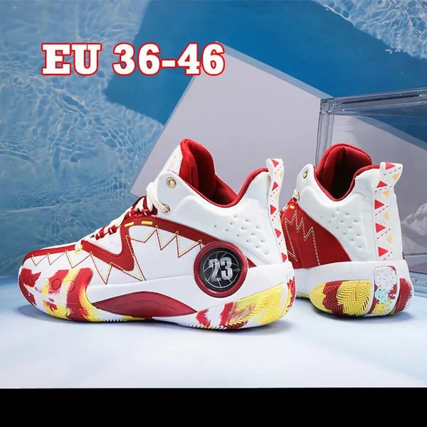 High Quality Basketball Shoes for Couples Fashion Lace Up Sneakers Rubber Sole Anti-slip Sports Shoes for Men