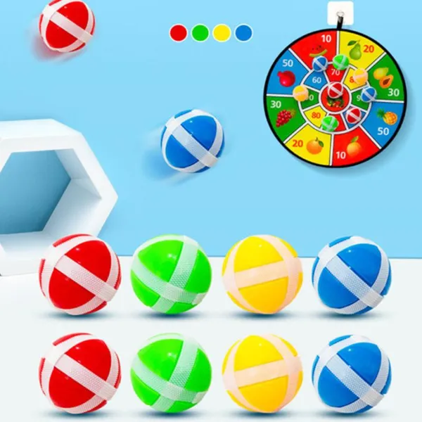 Montessori Dart Board Target Shooting Target Ball Sports Game Toys Outdoor Toy Sticky Ball 3.4cm