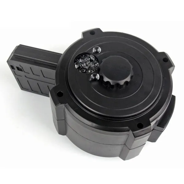 Toy Gel Blaster Magazine Clip Bullet Drum for STD 5s Water Gun Black