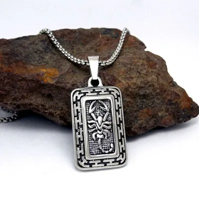 Scorpion Necklace in Titanium Steel for Men