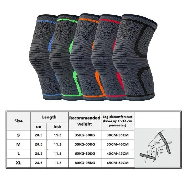 Stay Safe with Knee Compression Sleeves - Sports Safety Gear for Running, Hiking, Basketball - Joint Injury Recovery and Arthritis Pain Relief Brace for Men, Women, and Kids