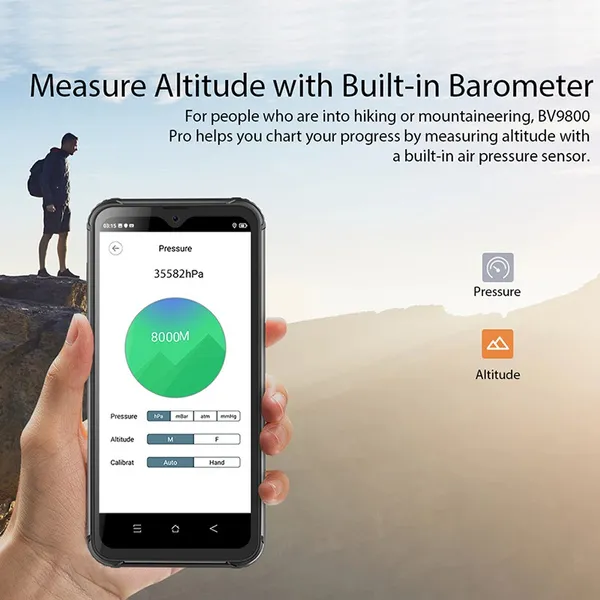 Blackview BV9800 Pro Smartphone Helio P70 6GB+128GB Android 9.0 Cellphone 6580mAh Thermal Imagery 48MP+5MP Rear Cameras Waterproof Mobile Phone